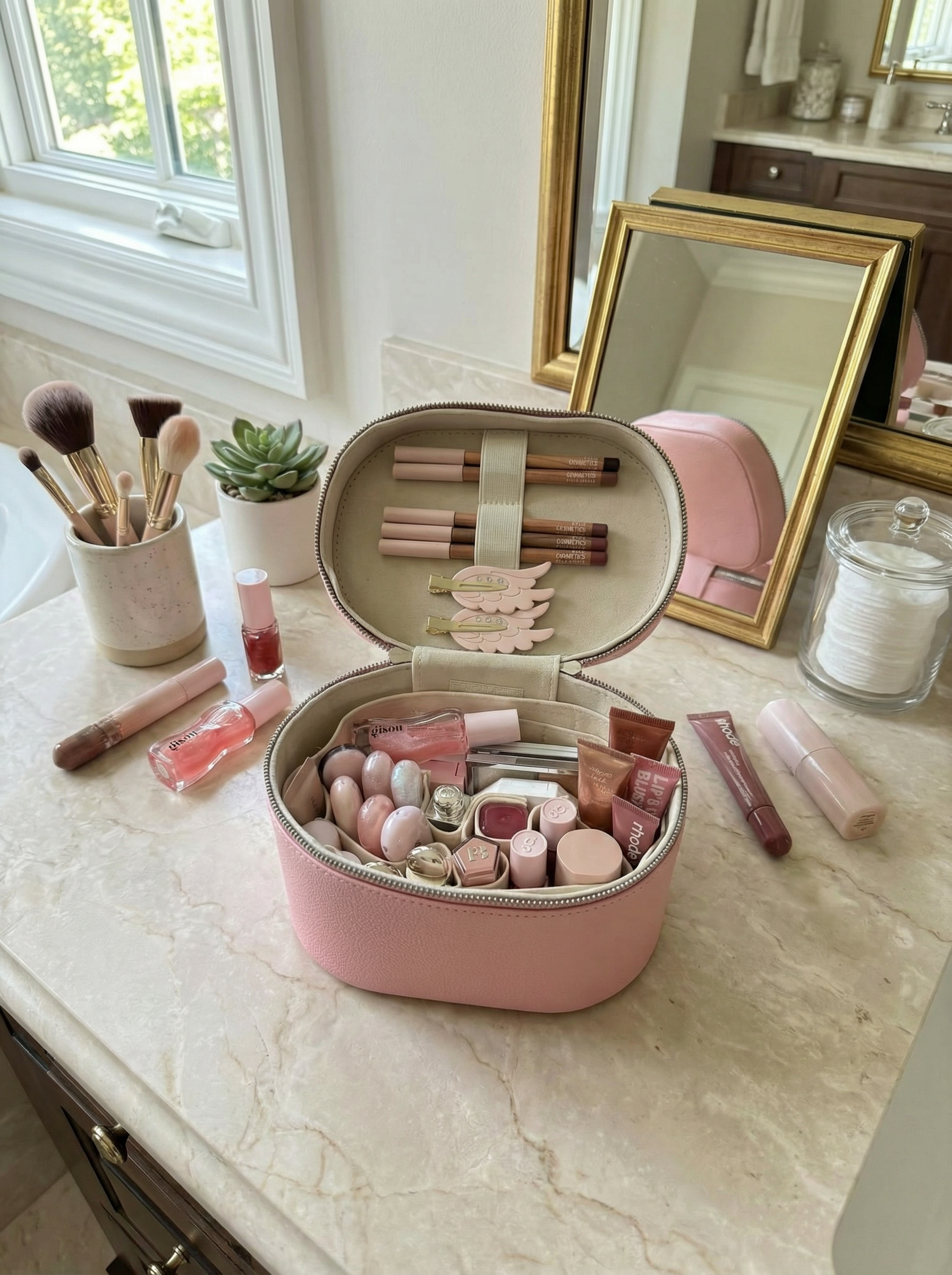 Essentials Makeup Case Rose