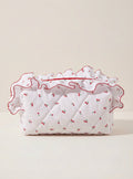 Ruffle Medium Cherries Makeup Bag