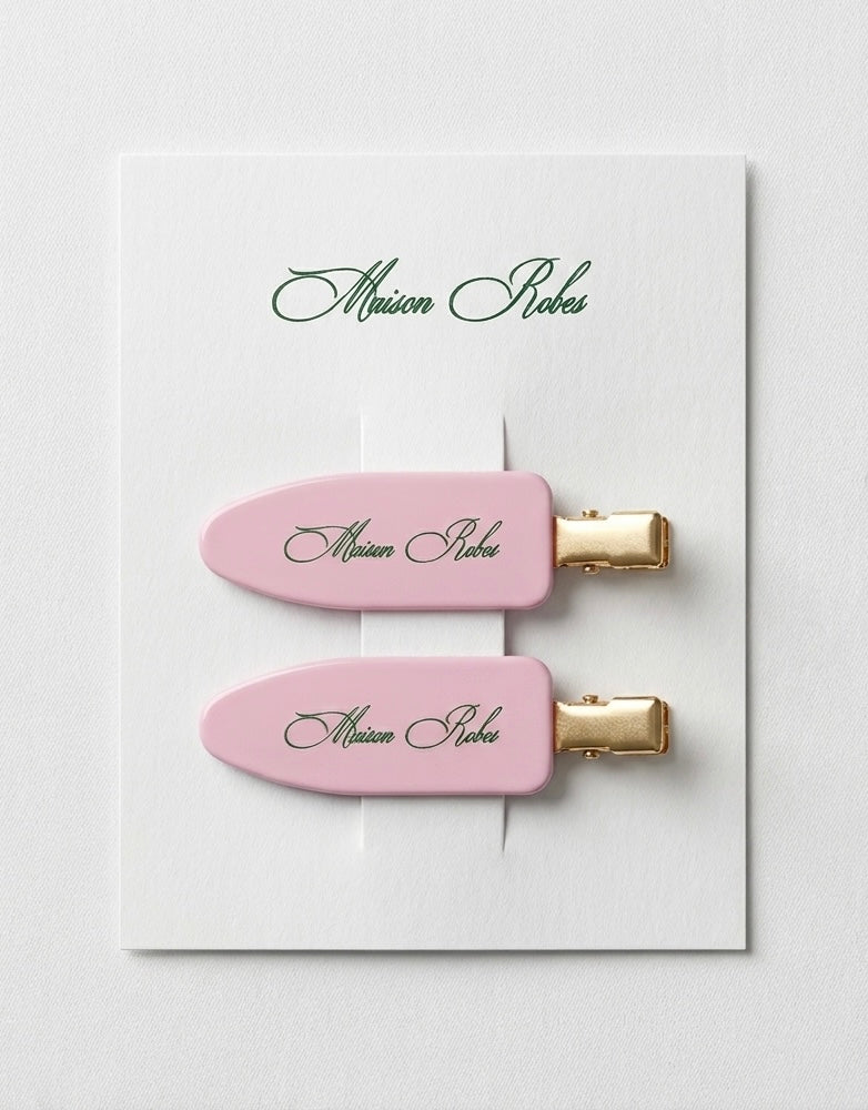 Peony Logo Hair Clips