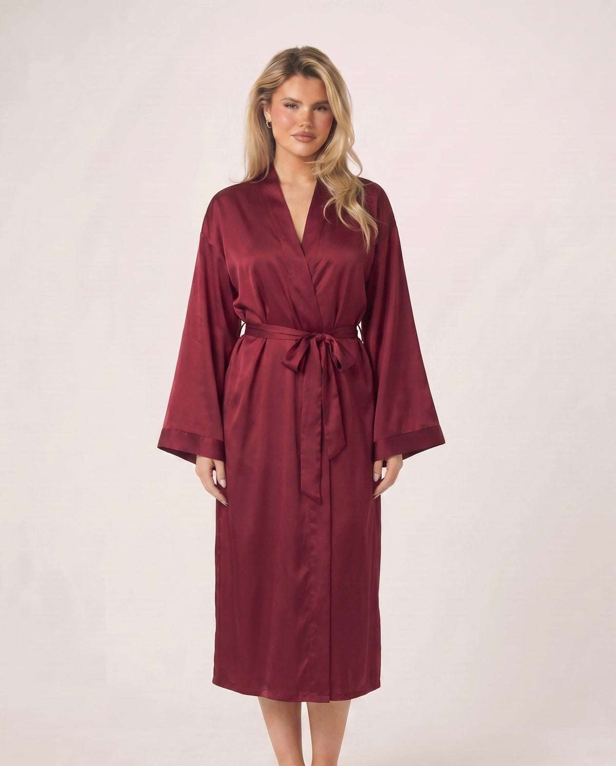 Violet Mantle Robe Violette Midi in Wine – Maison Robes