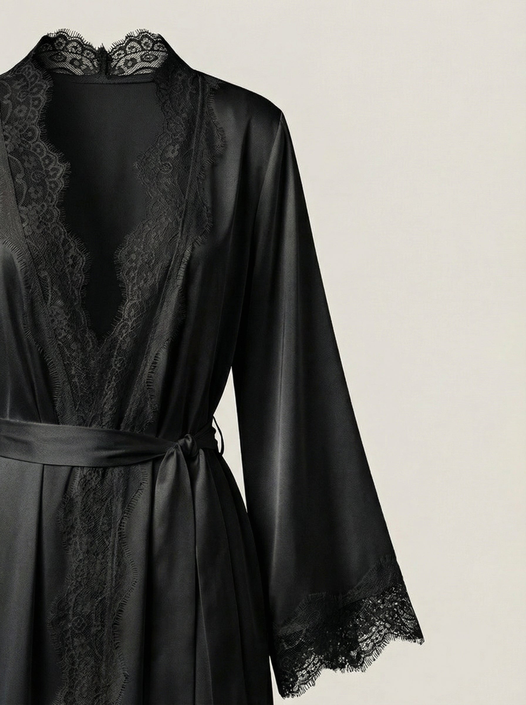 Celine Silk with Black Lace