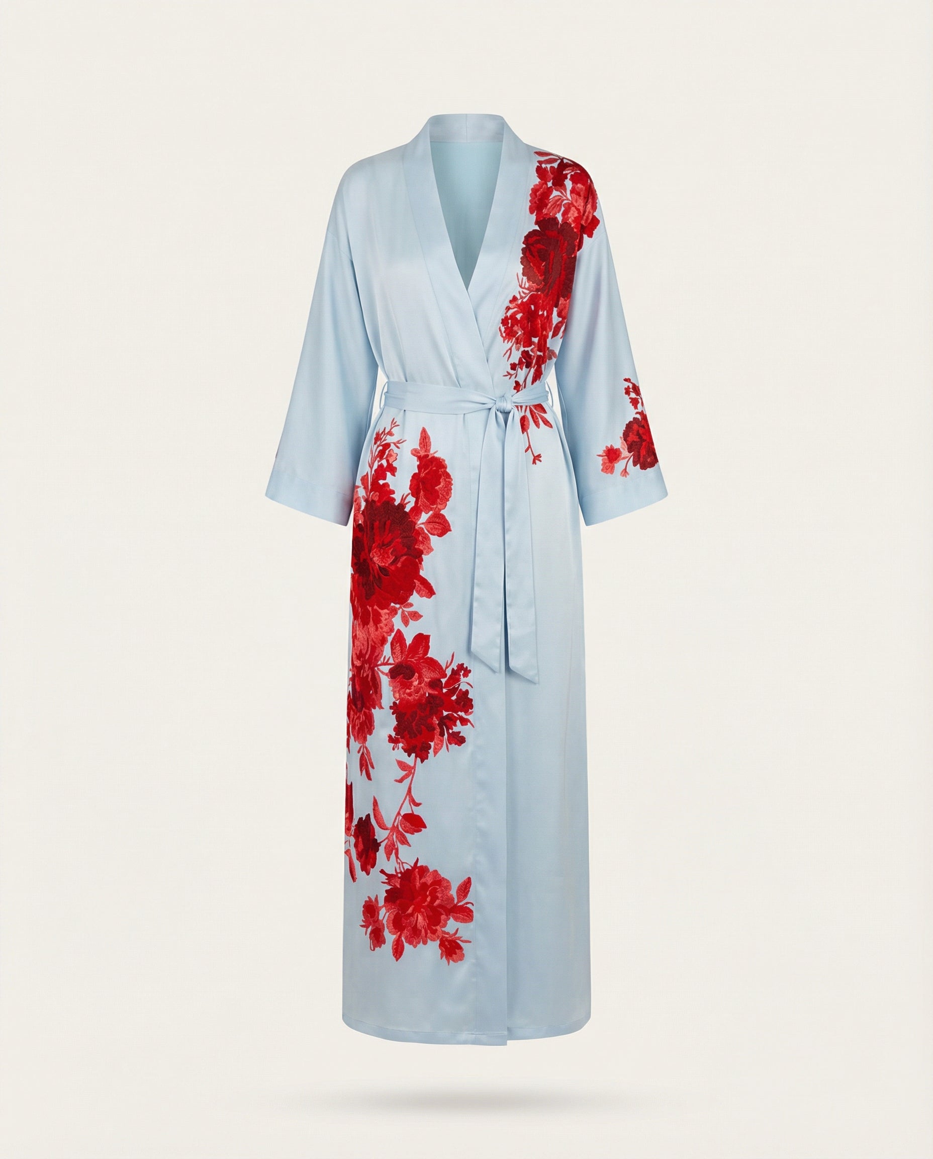 Peony Silky Blue & Red