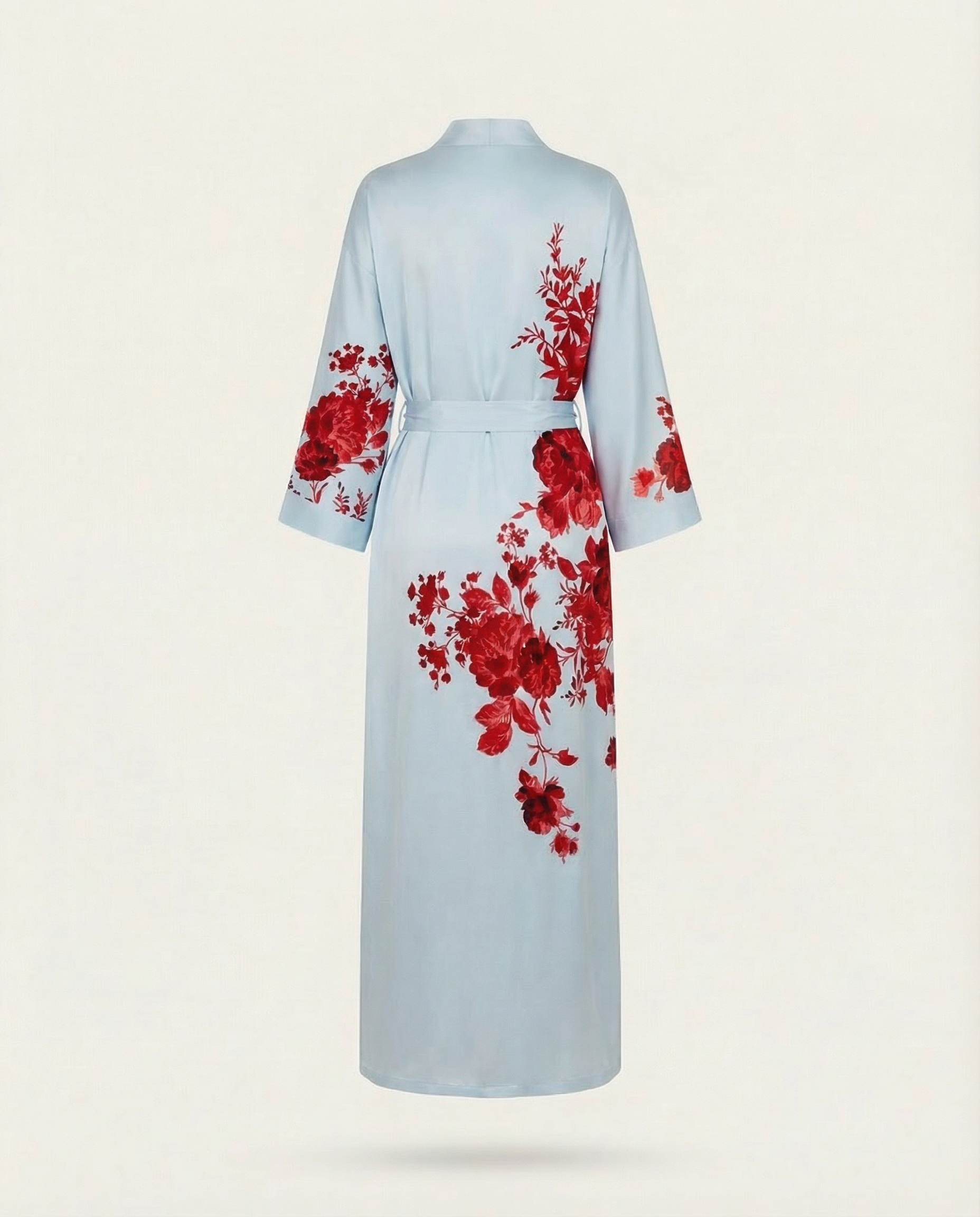 Peony Silky Blue & Red