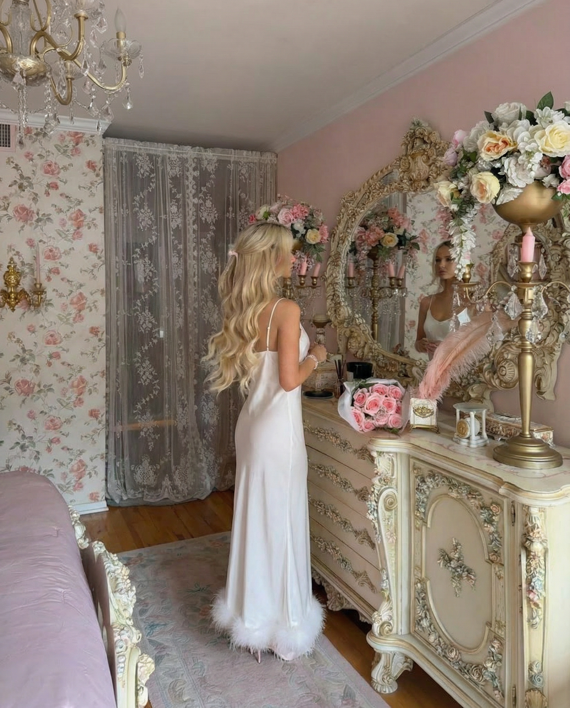 Portia Dress in Ivory