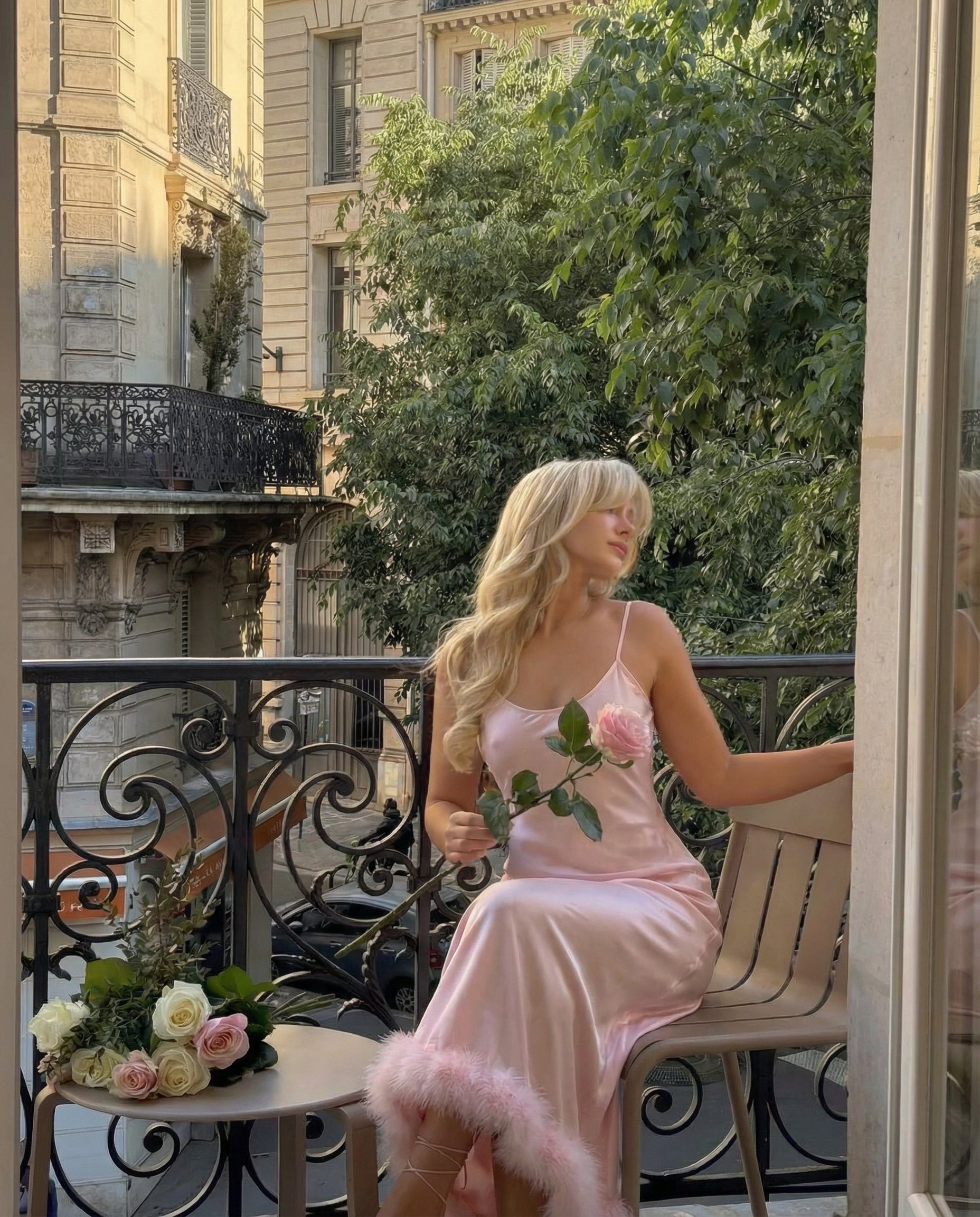 Portia Dress in Rose