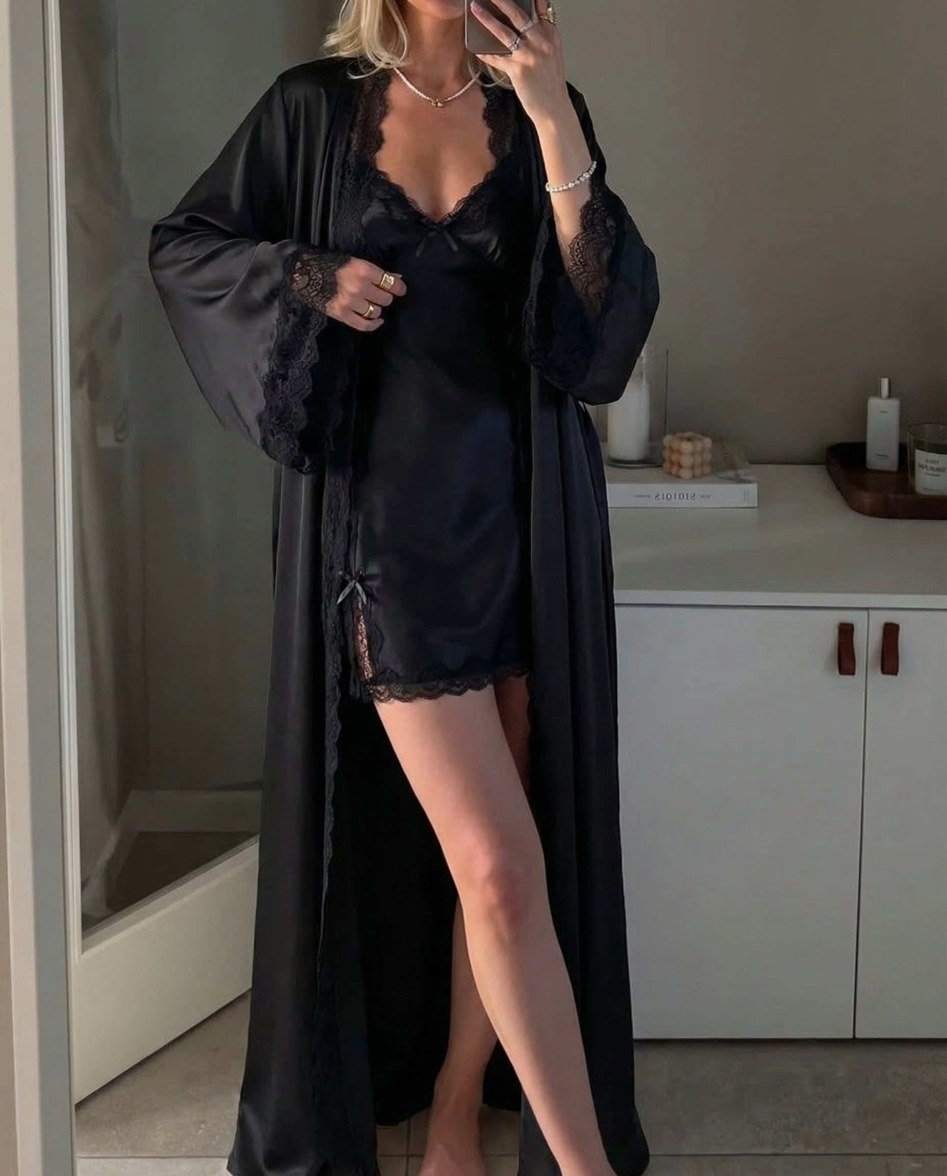 Gigi Mini Lace in Noir