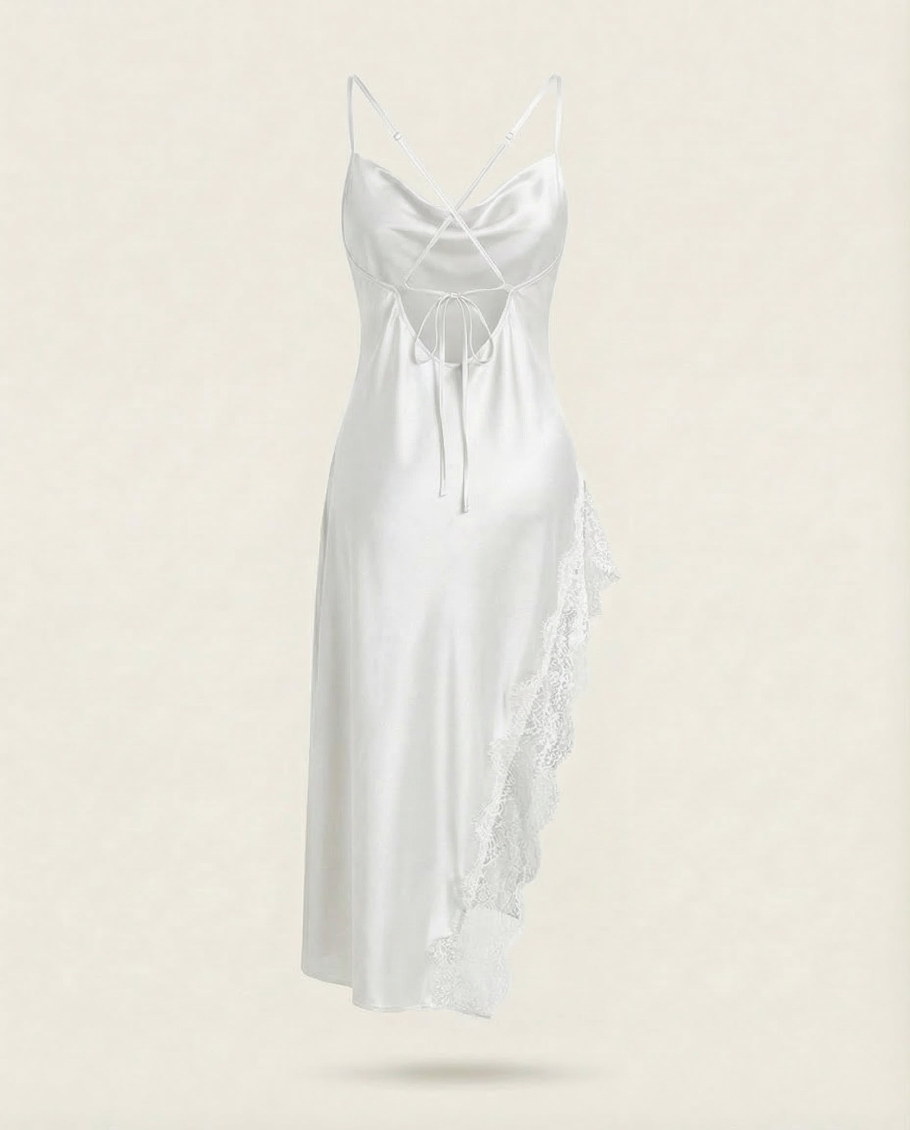 Sofie Midi Silky Lace in Ivory