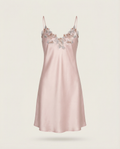 Melinda Silk Short Dress in Rose