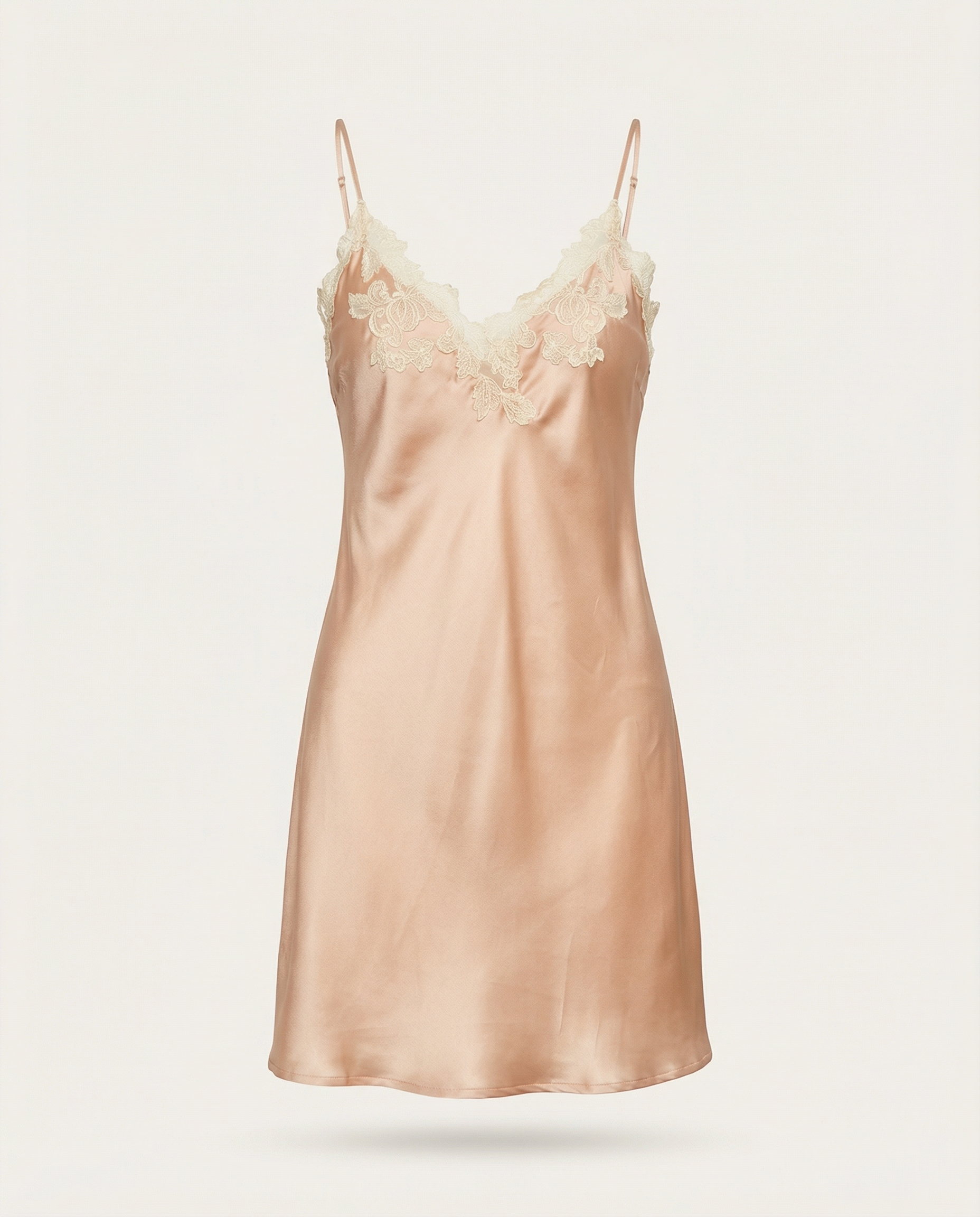 Melinda Silk Short Dress in Beige