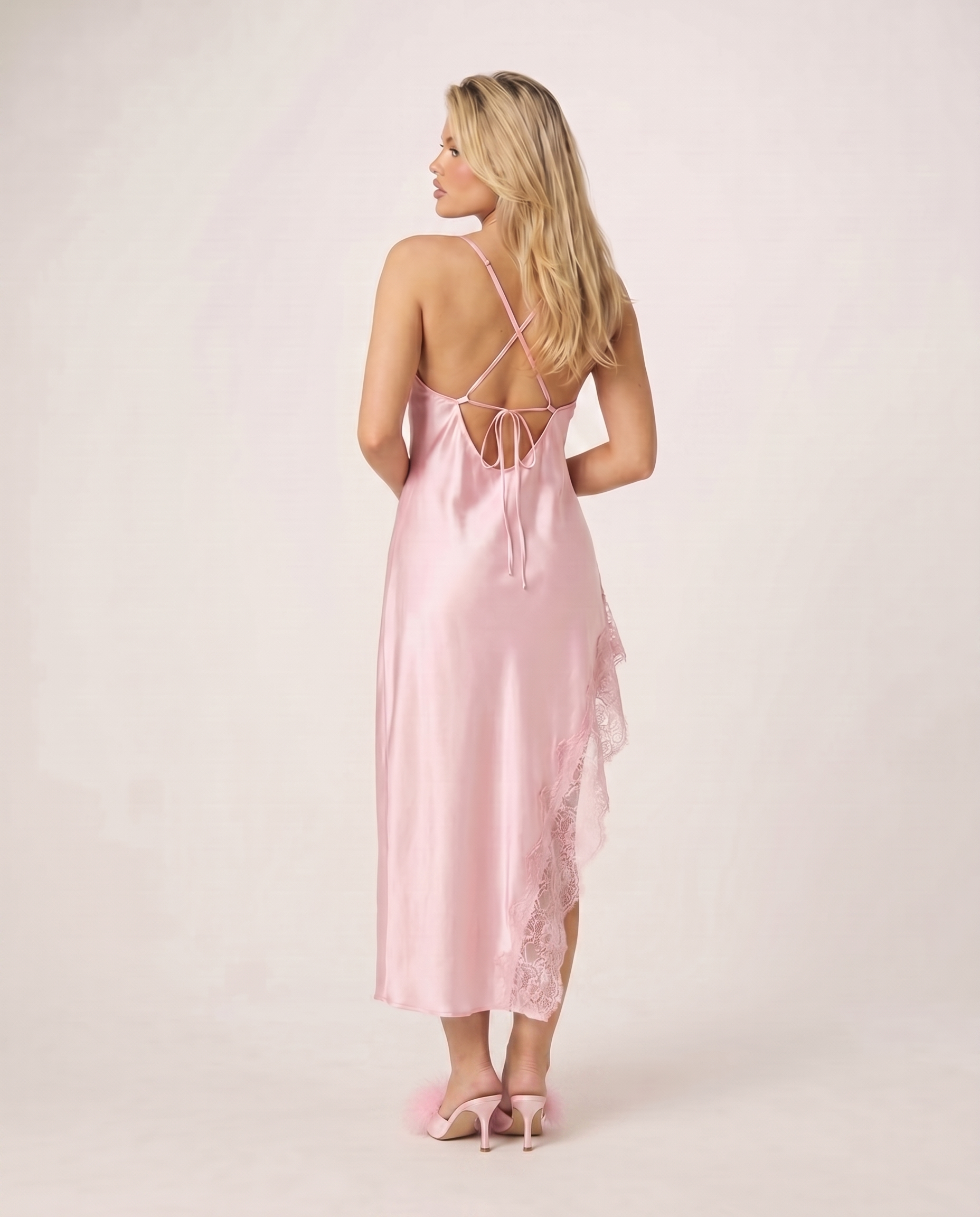 Sofie Midi Lace in Rose