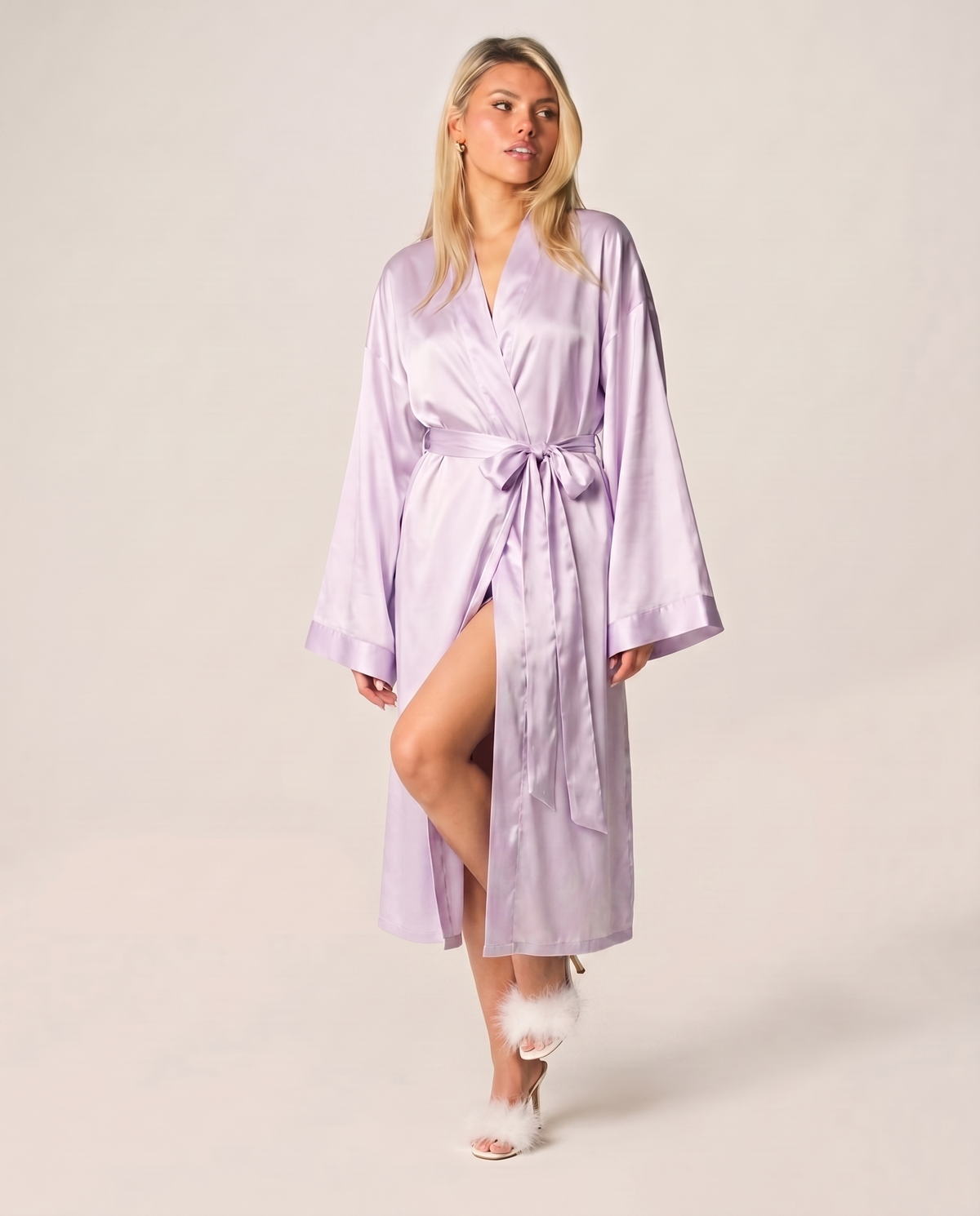 Violet Mantle Robe Violette Midi in Lilac – Maison Robes