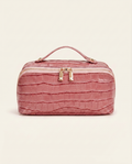 Melis Makeup Case in Pink Croc