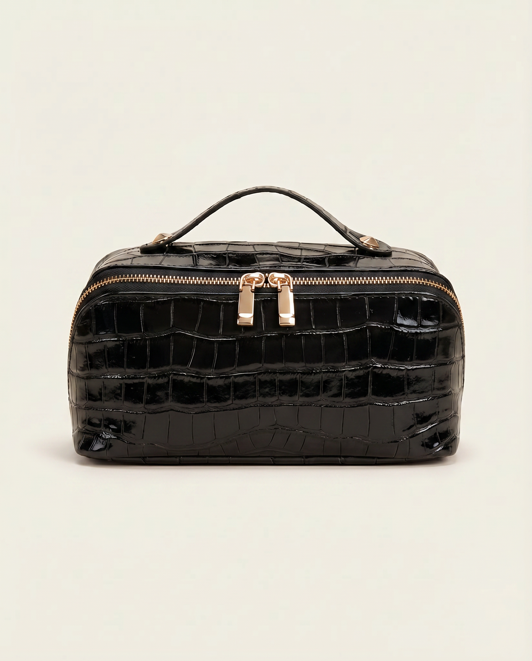 Melis Makeup Case in Noir Croc