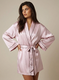 Nora Embroidered Robe in Petal Pink - Pre Order