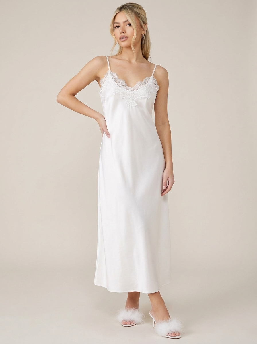 Ella Long Dress in Ivory