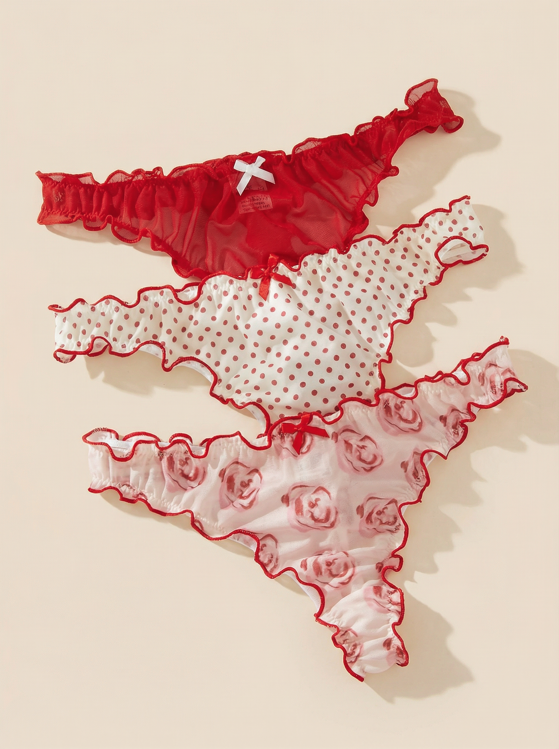 Cuties In Red Frill 3pack