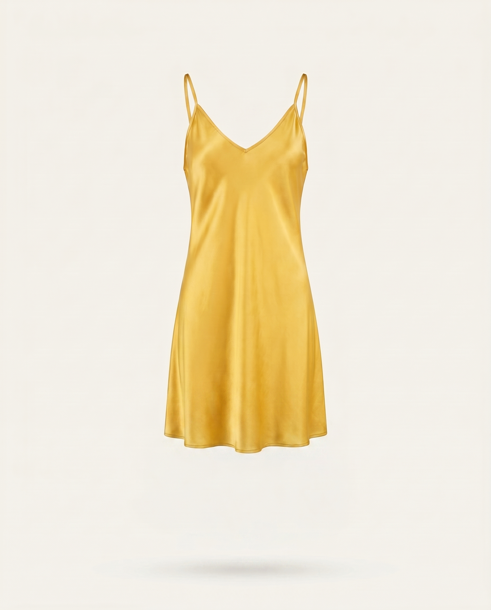 Mia Mini Silk Dress in Yellow